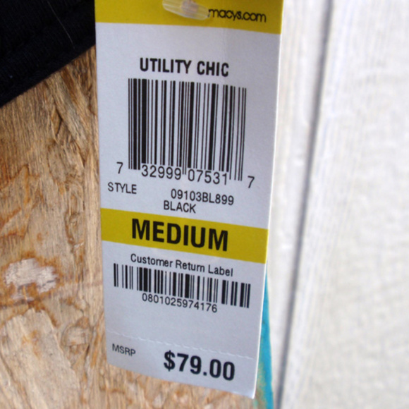 INC Black Utility Chic Jacket Med NWT - Picture 4 of 5